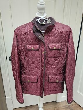 L.L. Bean Ladies Quilted Burgundy Puffer Jacket, Small
